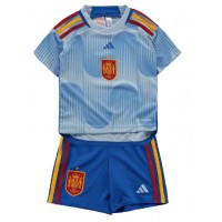 Otroški Nogometni dresi Španija Gostujoči SP 2022 Kratek Rokav (+ Kratke hlače)